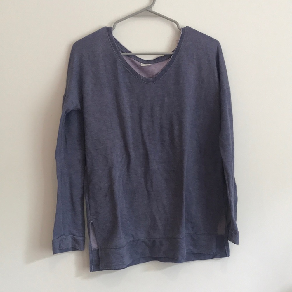 Purple V neck